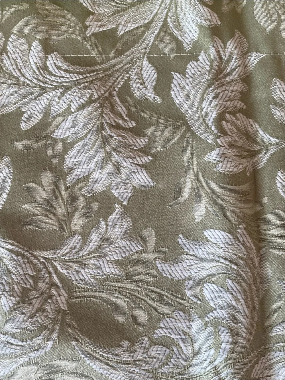 Bess Fashion Valance Set 2 Sage White Damask 54x17 Scallop Decorative Edge NEW
